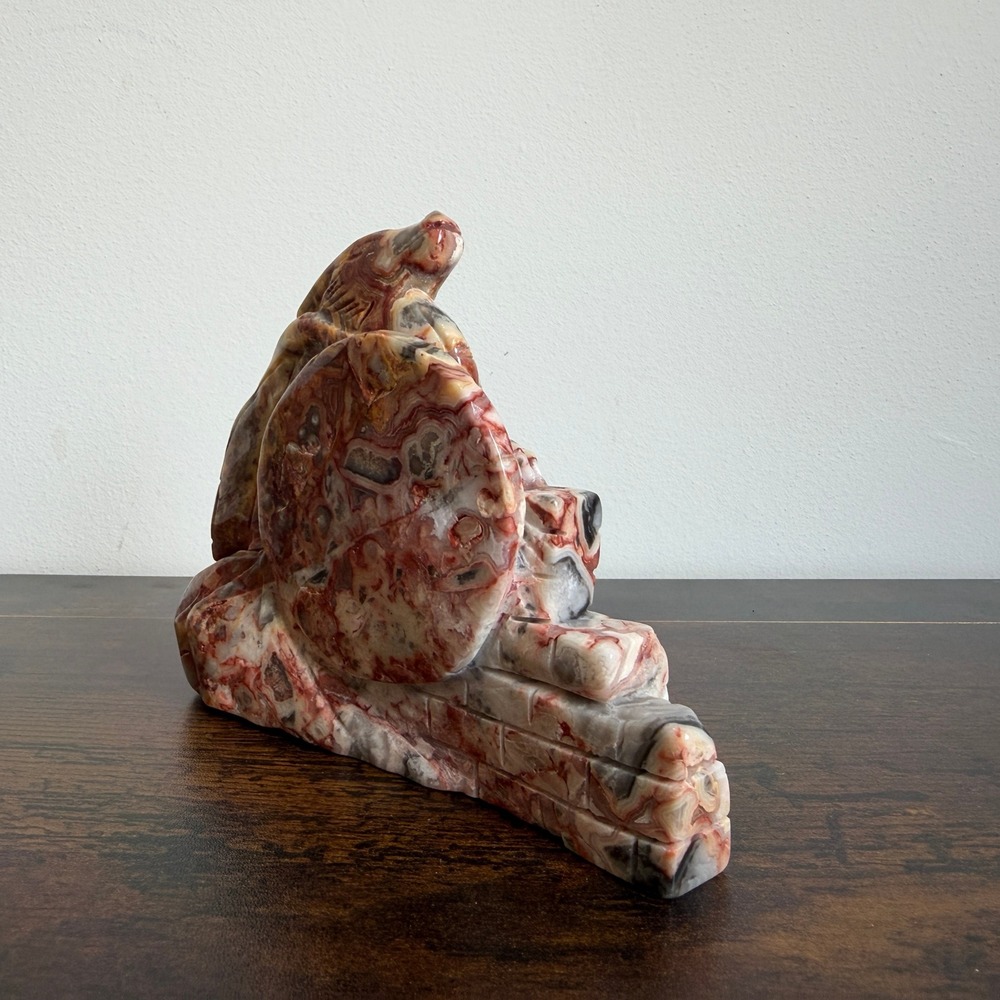 Crazy Lace Agate Dragon | Natural Gemstone Crystal Figurine Carving - Picture 11 of 16